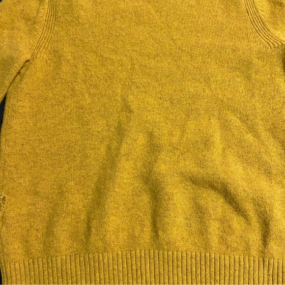 Banana Republic 100% Italian Extra Fine Merino Wool Mustard Rust Sz M - Picture 4 of 6
